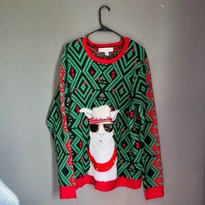 Llama Christmas sweater size XL